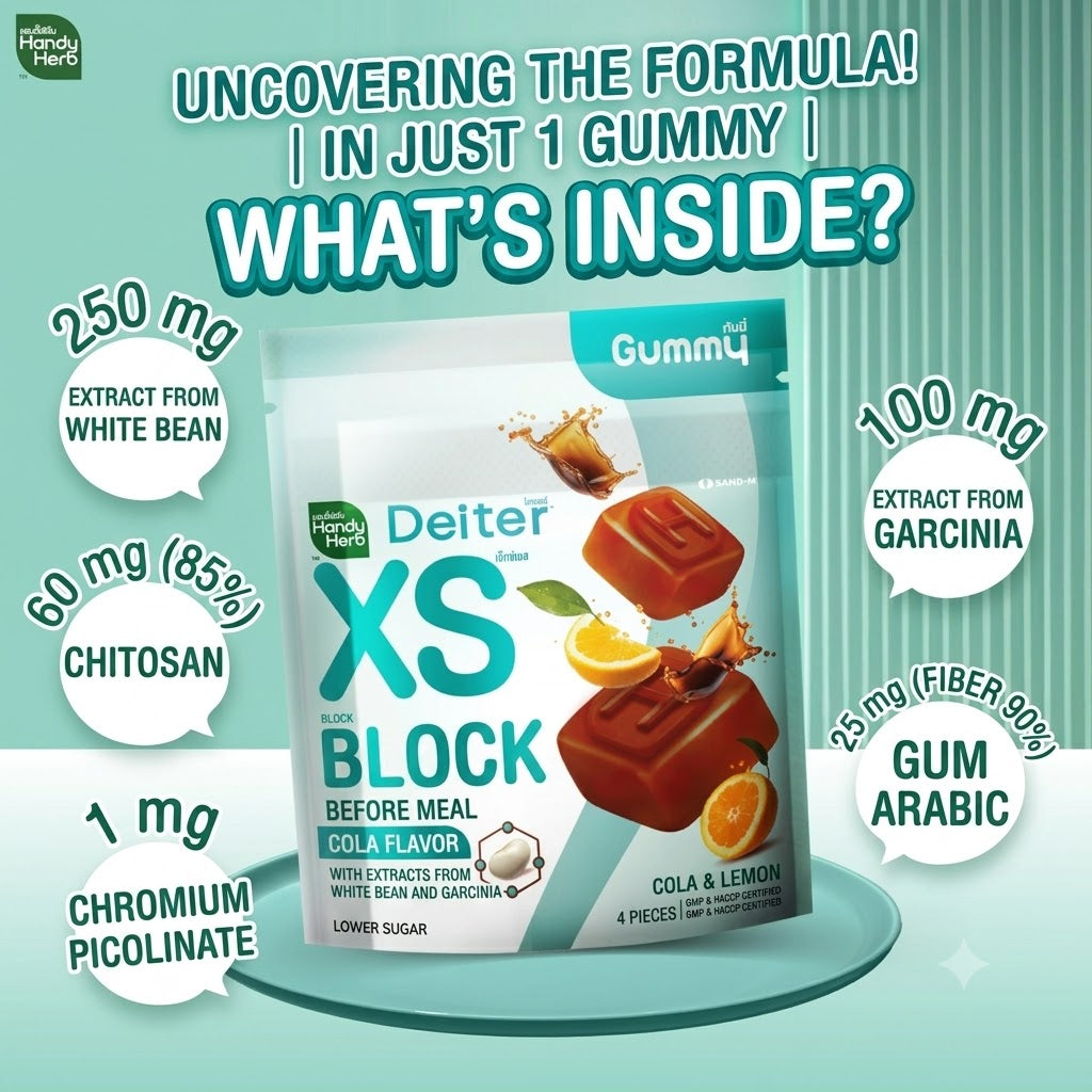 Handy Herb Deiter XS PLOCK Gummy – Cola & Lemon (Before-Meal Formula)