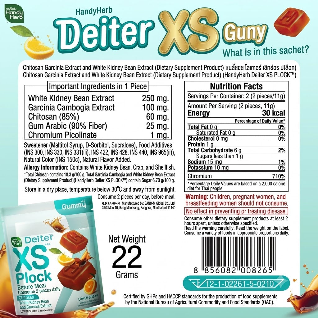 Handy Herb Deiter XS PLOCK Gummy – Cola & Lemon (Before-Meal Formula)