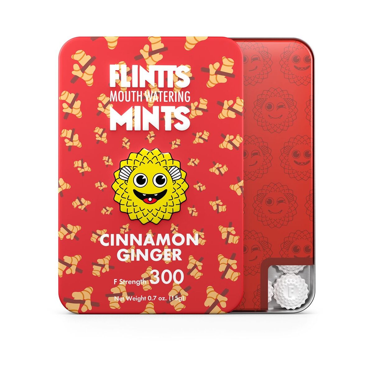 Flintts Mints Cinnamon Ginger F300 tin with cinnamon sticks and ginger – GetMints Australia
