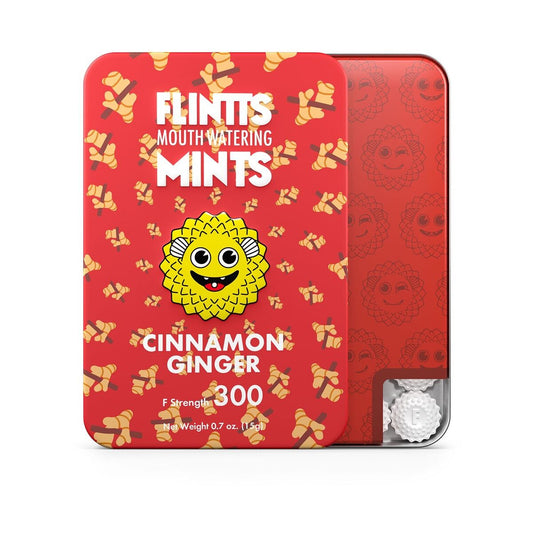 Flintts Mints Cinnamon Ginger F300 tin with cinnamon sticks and ginger – GetMints Australia