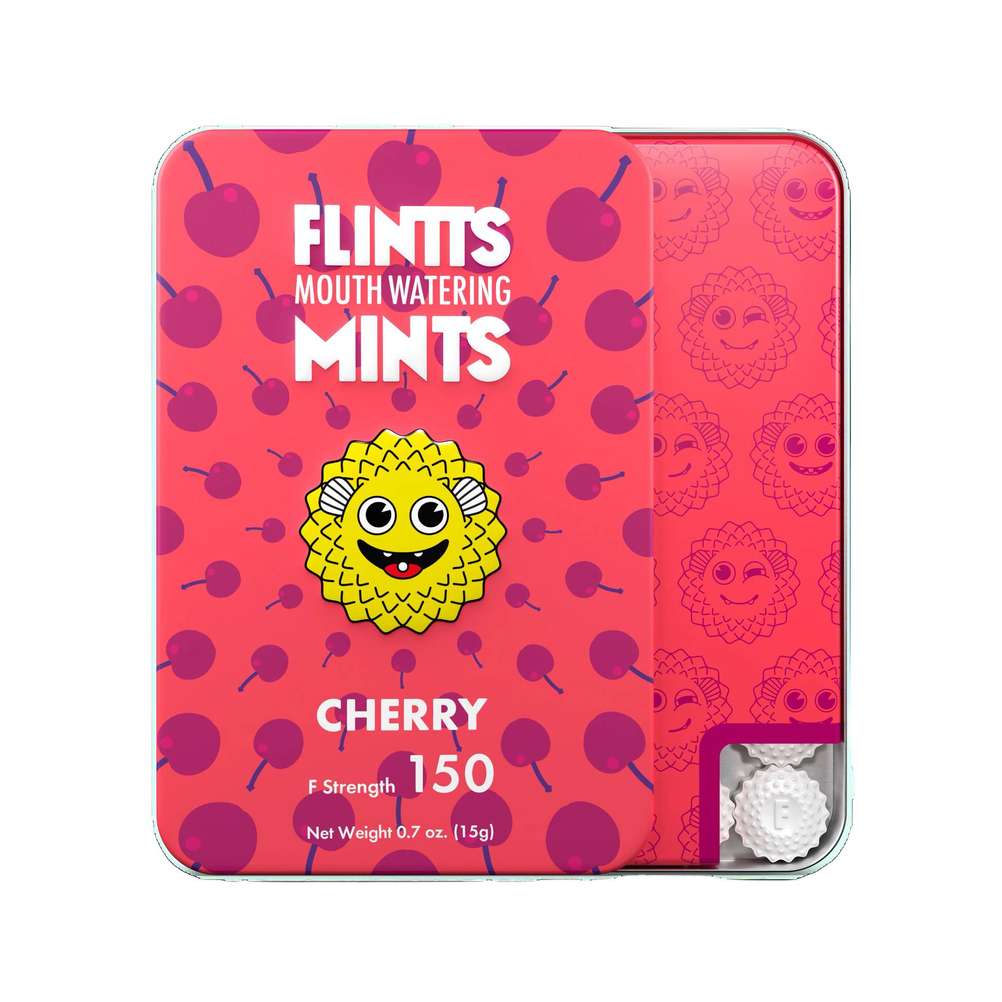 Flintts Mints Cherry F150 front of tin product photo