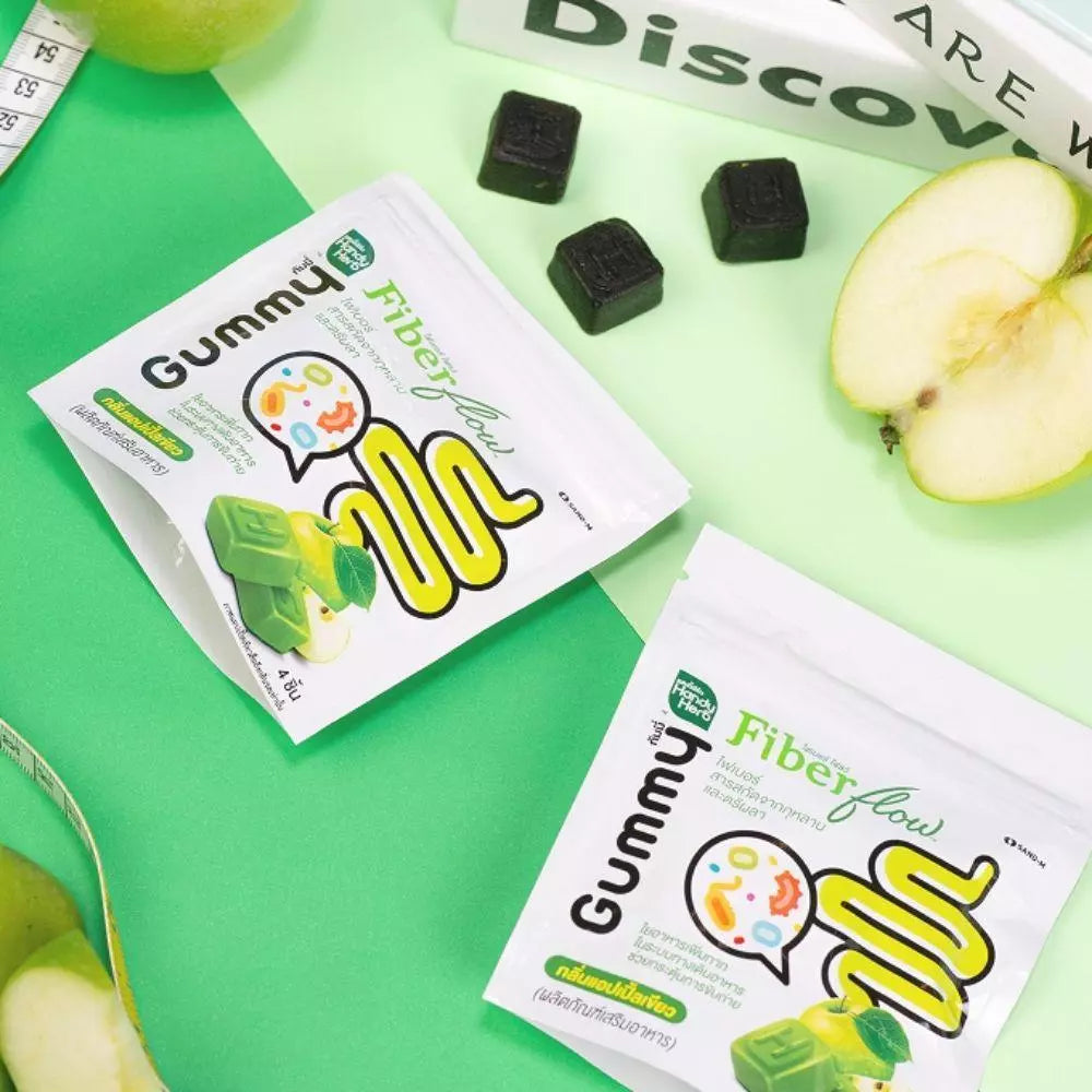 Handy Herb Fibre Flow Gummies – Green Apple 24g